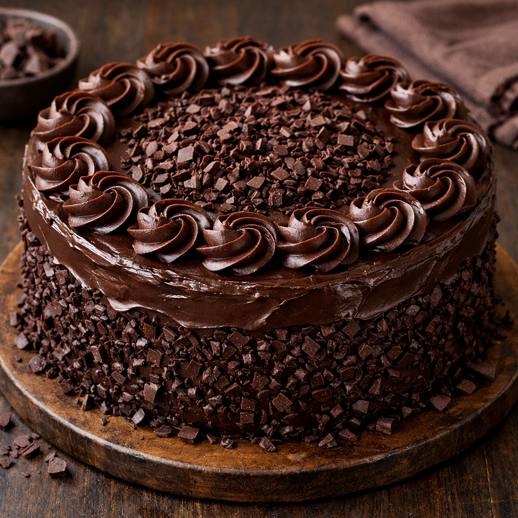 Full chocolate fudge cake